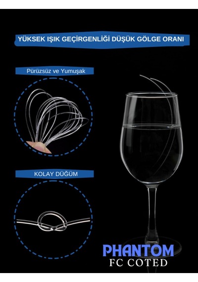 Fluorocarbon Coated Hayalet Phantom 180 Metre Görünmez Misina