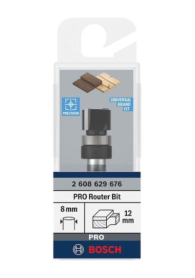Bosch Pro 12.7x9.5 Mm Üst Rulmanlı Gömme Trim Freze Ucu 2608629676