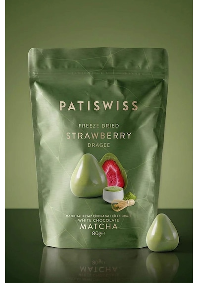 Matcha & Beyaz Çikolata Çilek Draje 80g X 3 Adet