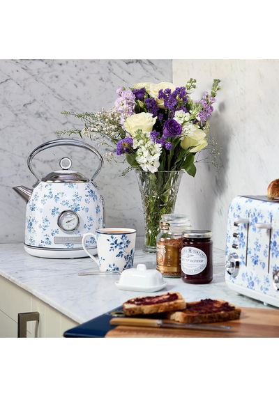 Laura Ashley El Yapımı Motifli China Rose Kablosuz Su Isıtıcı