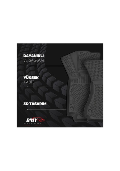 Rizline Bmw 5 Serisi E60 2003-2010 İle Uyumlu 3d Araca Özel Havuzlu Paspas Bmy Açık Bej