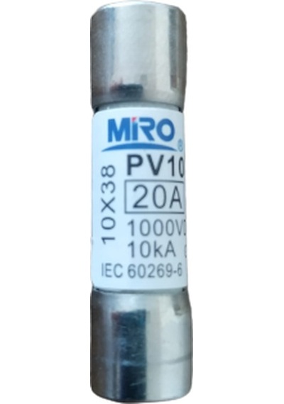 Bor 20 A Amper Dc 1000 V Solar Kartuş Silindirik Sigorta
