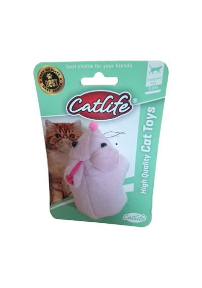 Kedi Oyuncağı Peluş Fare Pembe