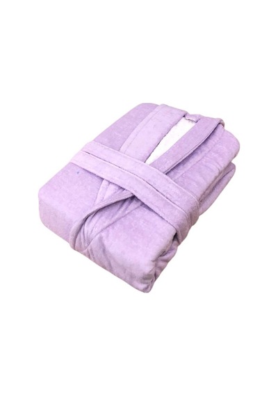 Royam Outlet İhracat Fazlası %100 Pamuklu Unisex Bornoz Lila