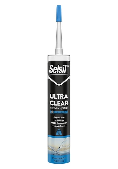 Selsil Ultra Clear Kristal Şeffaf Montaj Yapıştırıcı 290 Ml Şeffaf