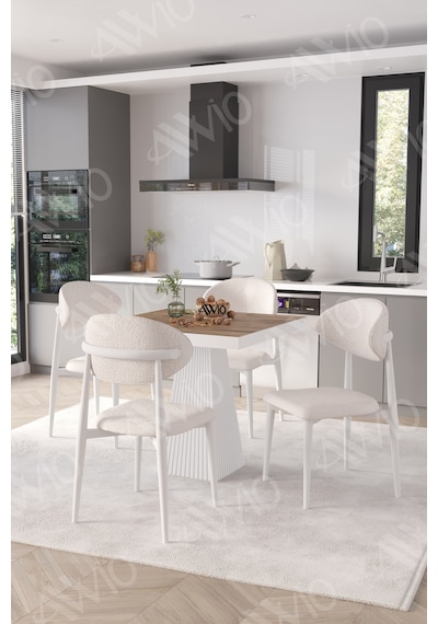 Avvio Essen Beyaz Polo Metal Sandalye 90x90 Kare Yemek Masası Mutfak Masası Masa Sandalye Takımı Akçaağaç Avvio Essen Beyaz Polo Metal Sandalye 90x90 Kare Yemek Masası Mutfak Masası Masa Sandalye Takımı Akçaağaç