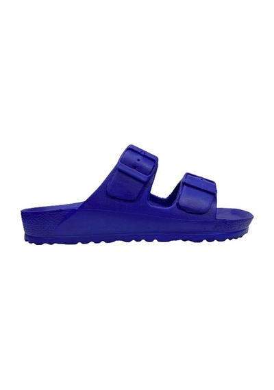 Unisex Terlik Çift Bantlı Tokalı Ayarlanabilir Hafif Rahat Esnek Yumuşak Sandalet 133 Lacivert - Sax