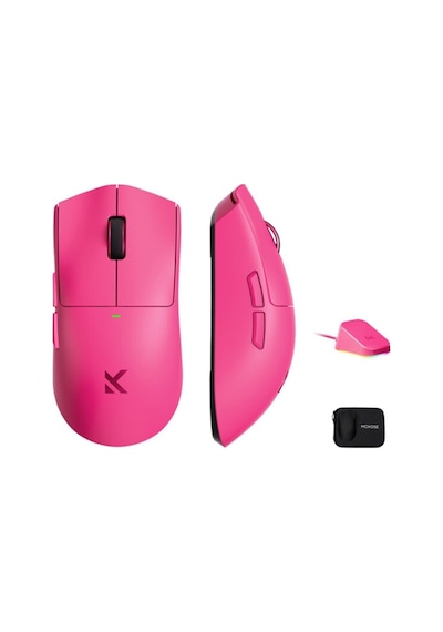 K7 Ultra Rose Red 8k Hz Paw3950 Sensör Kablosuz Simetrik Gaming Mouse Mc-k7-6 Diğer