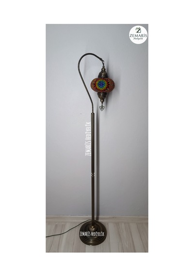 El Yapımı Otantik Mozaik Dekoratif Modern Lambader Büyük Camlı Kırmızı - 853141666 Diğer
