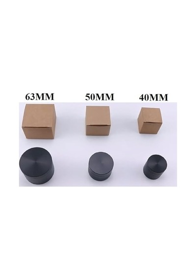 Efotech Grınder Parçalayıcı Metal Baharat Öğütücü Herb Spice 4 Katmanlı 40mm / 50mm / 63mm Sıyah, 63mm , Etg-4 Diğer