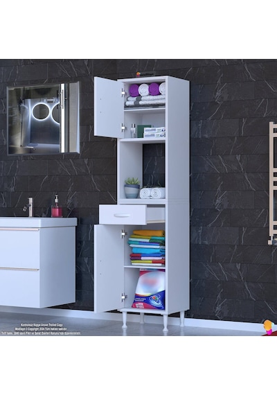 Eliusta Leno Tek Kapaklı 50 Cm Düzenleyici Dolap Banyo/mutfak Dolabı 50x173x32,5 Cm Beyaz Dolap Beyaz Eliusta Leno Tek Kapaklı 50 Cm Düzenleyici Dolap Banyo/mutfak Dolabı 50x173x32,5 Cm Beyaz Dolap Beyaz