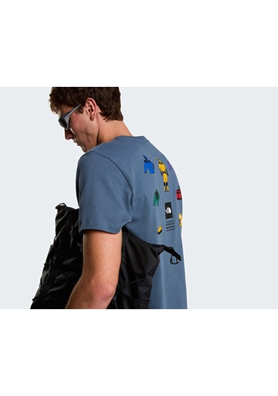 The North Face M İcon Celebration Regular Erkek Outdoor Tişörtü Nf0a8gas0u31 Gri