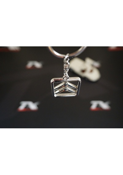 Citroen Uyumlu Logo Krom Metal Çift Yön Stil Anahtarlık