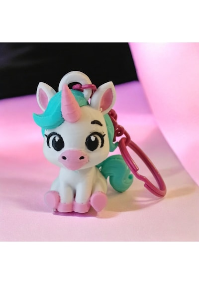Unicorn Anahtarlık Mavi 3adet Mavi