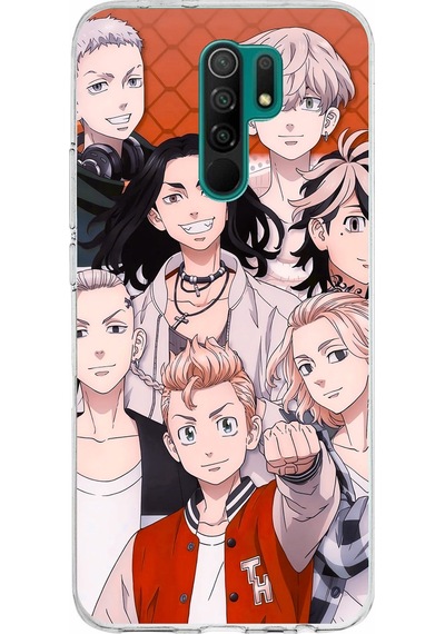 Redmi 9 Uyumlu Tokyo Revengers Karakterler Baskılı Silikon Kılıf Renkli