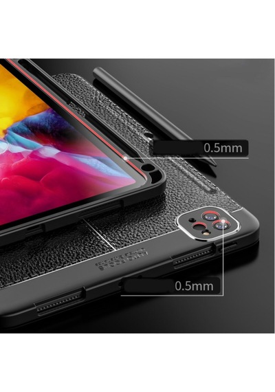 Apple Uyumlu iPad Pro 11'' 2022 4. Nesil M2 Çip Deri Görünümlü Kalemlikli Kılıf Lux Case Kılıf