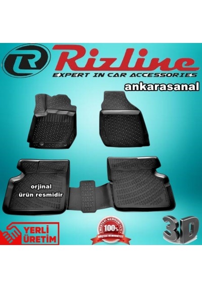 Toyota Corolla Uyumlu 3D Paspas Havuzlu Siyah Sedan 2001-2006 Arası 4 Pr N11.27114