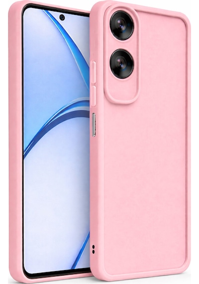 Oppo A60 4g Uyumlu Kamera Çıkıntılı Mat Silikon Telefon Kılıfı Pembe