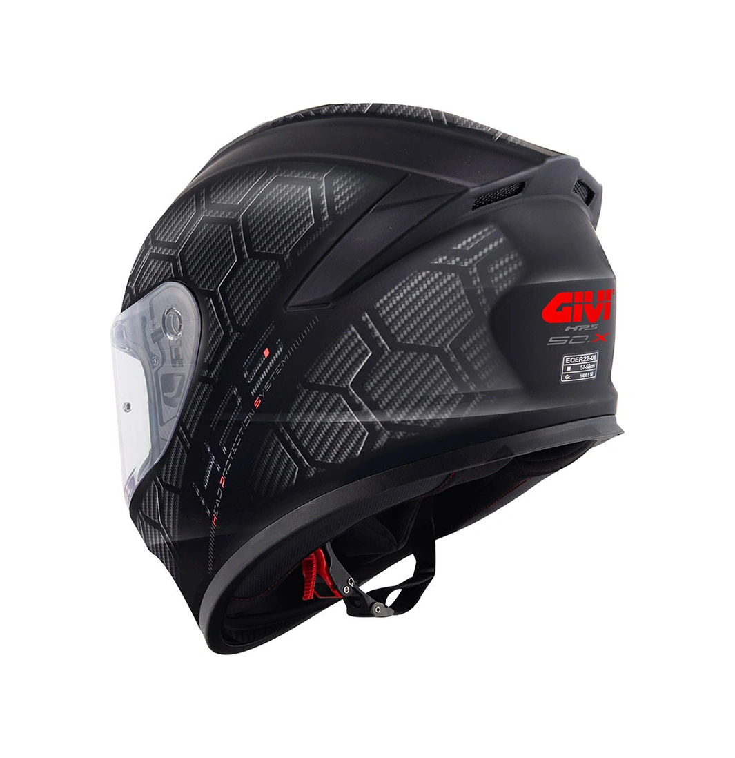 Gıvı 50.x Snake Kask Gri - Mat Siyah - Kırmızı