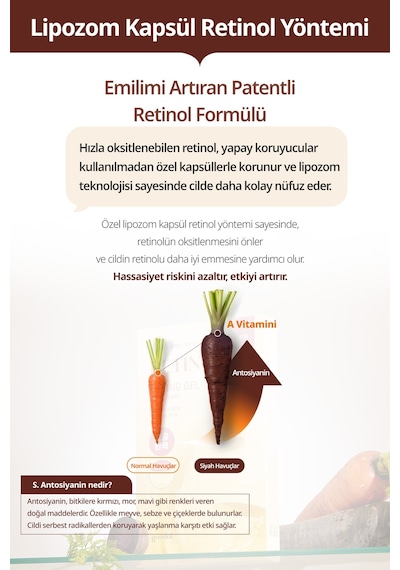 Goodal Black Carrot Vita-a Retinol Lifting Gel Sheet Mask - Siyah Havuç Özlü Retinol Yüz Maskesi