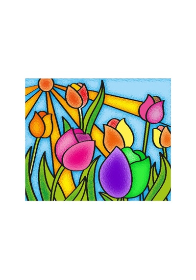 5001 Kumtoys Cam Vitray - Glass Painting / +6 Yaş Çok Renkli
