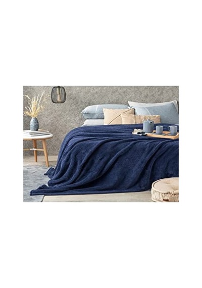 Mulberry Wellsoft Battaniye Televizyon Battaniyesi Peluş Polar Battaniye Tek Kişilik 170 230- Lacivert 36 Derece Üstü