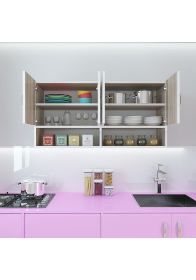 Kenzlife hazır mutfak vesper crd 060*120*22 mutfak banyo dolabı kapaklı raflı