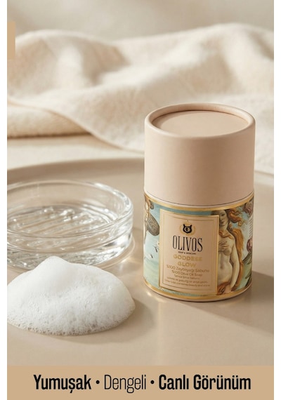 Olivos Goddess Glow %100 Zeytinyağlı El Yapımı Katı Sabun Premium Kutulu 2 100 G Beyaz Sabun