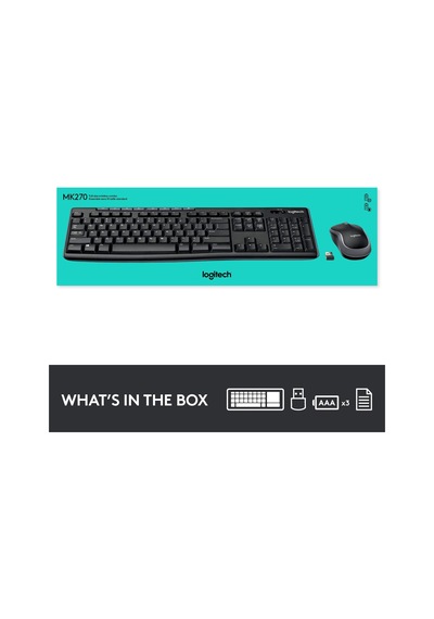 Mk270 Us Qwerty Combo Kablosuz Klavye Ve Fare Seti Siyah Diğer
