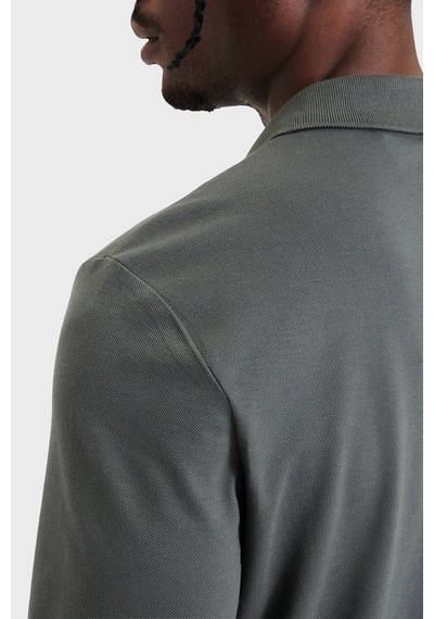 Boss Pamuklu Slim Fit Düğmeli Polo Yaka Sweat Erkek Polo 50507704 377 Yeşil