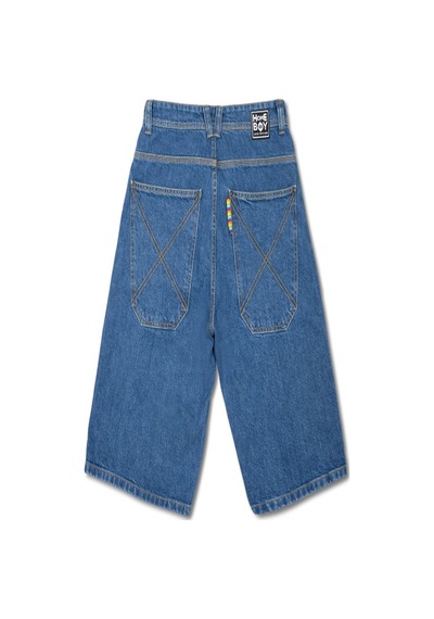 Homeboy X-tra Baggy Rahat Kesim Unisex Mavi Kot Şort Mavi