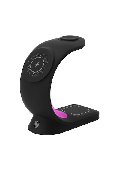 S-link Sl-cw20 Telefon, Saat, Kulaklık Uyumlu 15w Siyah Rgb Kablosuz Şarj Cihazı