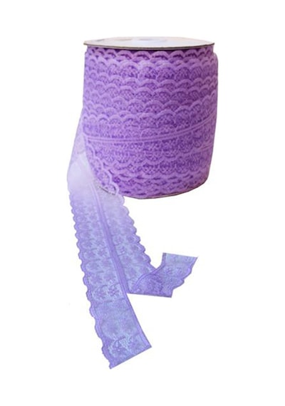 Kurdela Dantelli Çift 2 Katlı 5 Cm (100 Metre) Lila N11.9825