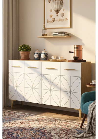 Ka1234db Eliz120 Konsol, Kahve Köşesi Ve Tv Sehpası, Çok Amaçlı Dolap Safirmeşe - Beyaz 120cm Ka1234db Eliz120 Konsol, Kahve Köşesi Ve Tv Sehpası, Çok Amaçlı Dolap Safirmeşe - Beyaz 120cm