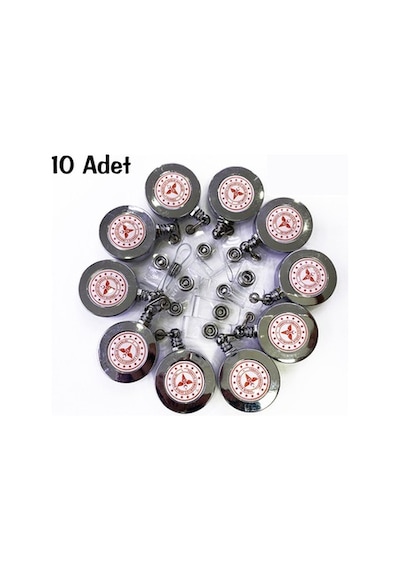 Kart Yoyosu. Yaka Kartlık Tutucu Sağlık Bakanlığı 10 Ad Krom Kap. Krom Çerçeveli
