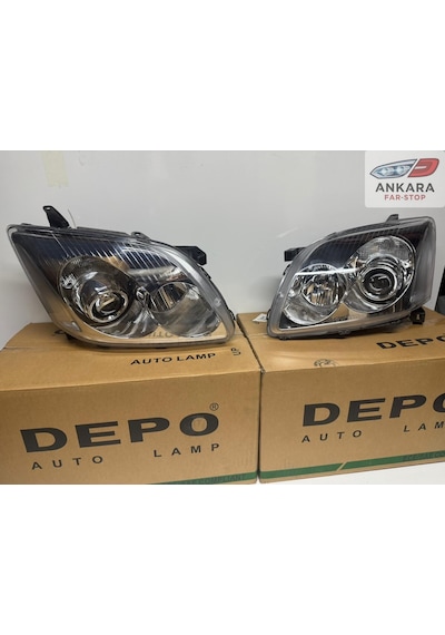 Toyota Avensis 2003 - 2005 Far Lambası Sağ-sol Takım Sağ - Sol Takım - 2 Far - Depo Marka