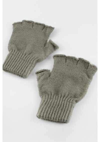 Unisex Ucu Kesik Yün Eldiven 305714 Açık Yeşil