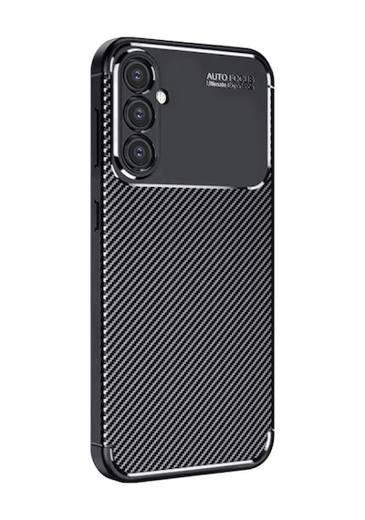 Samsung Galaxy A16 5g Kılıf Auto Focus Karbon Kapak - Siyah Düz Renkli
