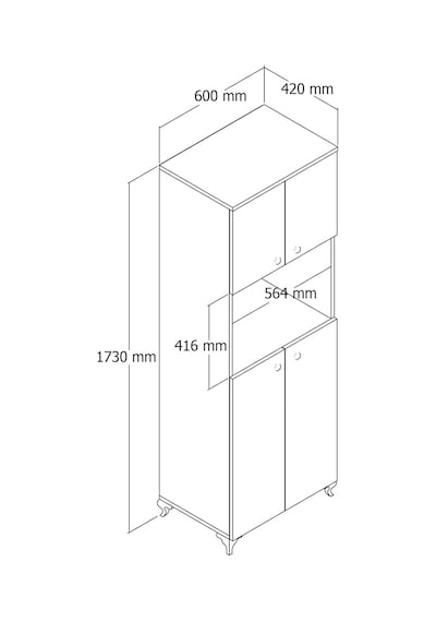 Moxen Beyaz Mikrodalga Fırın Dolabı Mfd1001Byz