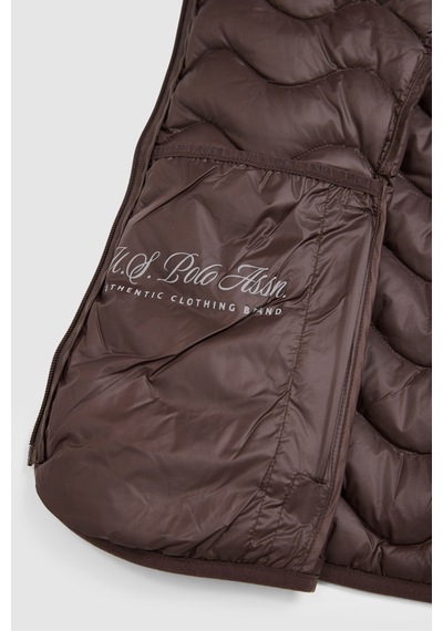 U.S. Polo Assn. Kadın Koyu Kahverengi Yelek 50326246 Vr084