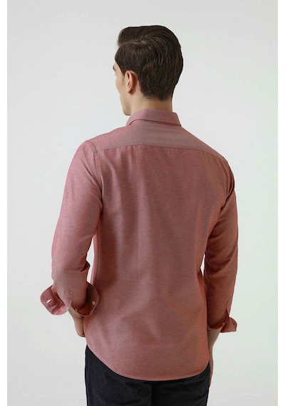 D'S Damat Ds Damat Slim Fit Kırmızı Armürlü Düğmeli Yaka Pamuklu Gömlek 5HC02ORT07265 Kırmızı D'S Damat Ds Damat Slim Fit Kırmızı Armürlü Düğmeli Yaka Pamuklu Gömlek 5HC02ORT07265 Kırmızı
