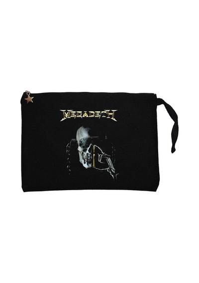Megadeth Warchest Siyah Clutch Astarlı Cüzdan / El Çantası