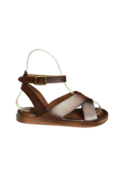 Fox Shoes U390904203 Kahverengi Hakiki Deri Kadın Sandalet Kahverengi-hakiki Deri