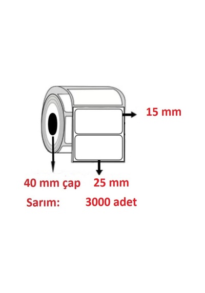 15x25 ECO TERMAL ETİKET (3000 lü)
