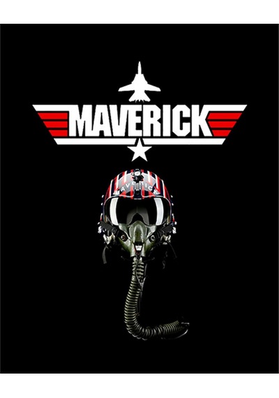 Zepplin Giyim Top Gun Helmet Büyük Sırt Patch Yama Siyah