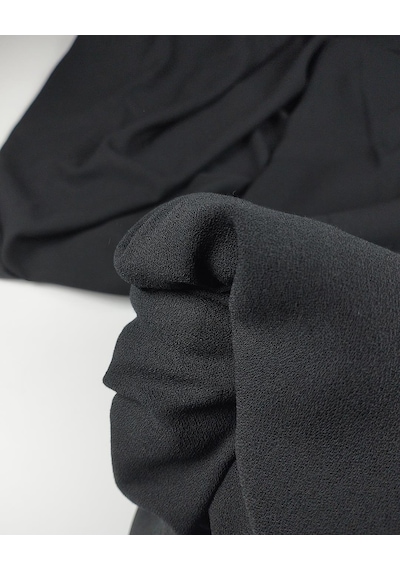 Siyah Renkte Krep Kumaş En 140 Cm X Boy 385 Cm -9586 Siyah
