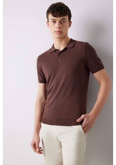 DeFacto Standart Fit Polo Yaka Triko Kısa Kollu Tişört E3241AX25SPBN496 DeFacto Standart Fit Polo Yaka Triko Kısa Kollu Tişört E3241AX25SPBN496