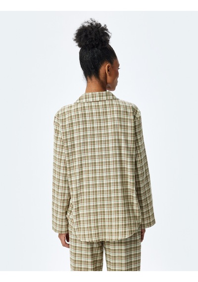 Koton Pamuklu Gömlek Yaka Uzun Kollu Ekose Pijama Üstü Yeşil Ekose 5wlk50012mw Yeşil Ekoseli Koton Pamuklu Gömlek Yaka Uzun Kollu Ekose Pijama Üstü Yeşil Ekose 5wlk50012mw Yeşil Ekoseli