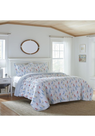 Ahoy Quilt Set, King, Blue Multi Çok Renkli