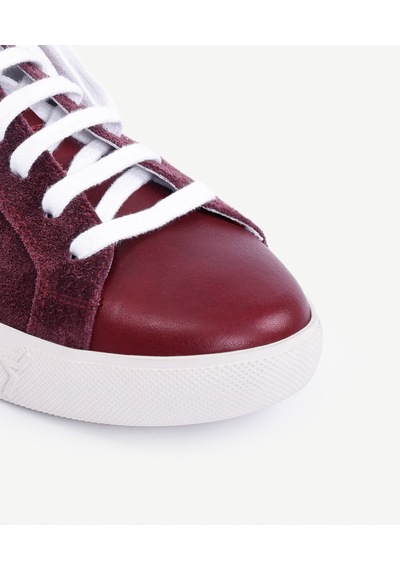 Yargıcı Düz Renk Deri Spor Ayakkabı 25kkay4061x 016 Bordo